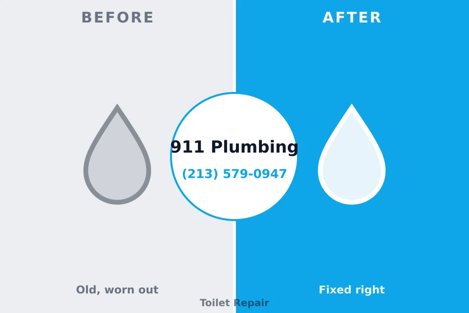Before and after: plumbing repair Yucca Valley, CA